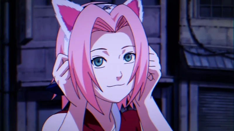 Haruno Sakura illustration thường có màu sắc nhẹ nhàng.