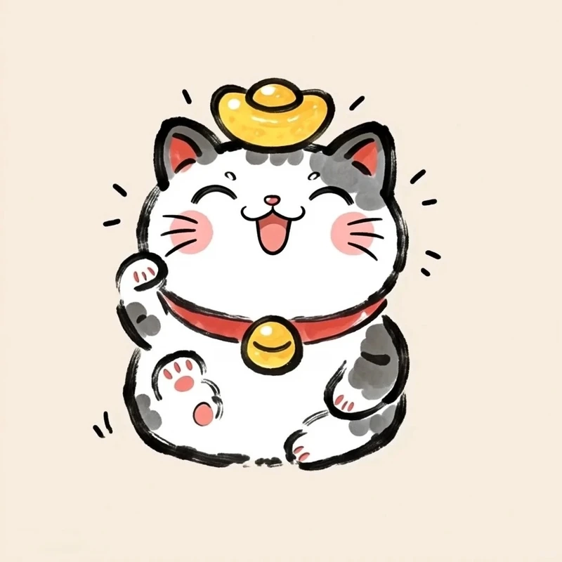 Độc lạ với mèo thần tài cơ bắp siêu hài