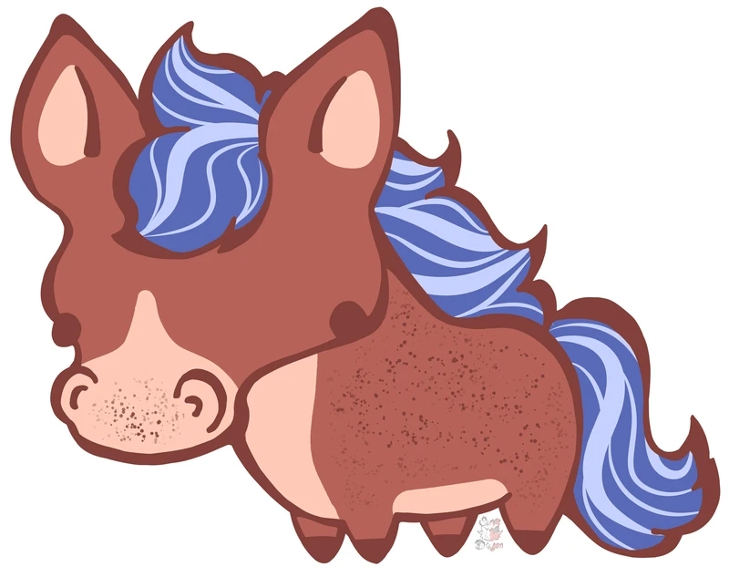 Biểu tượng đáng yêu từ ngựa chibi emoji siêu cute