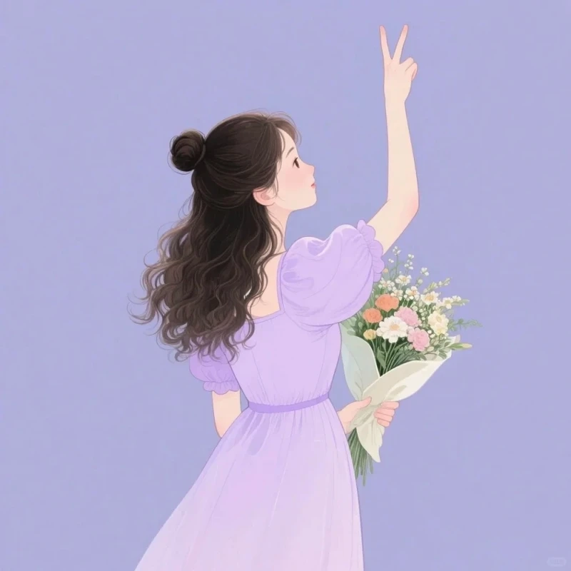 Dịu dàng với ảnh chụp sau lưng nữ tóc dài