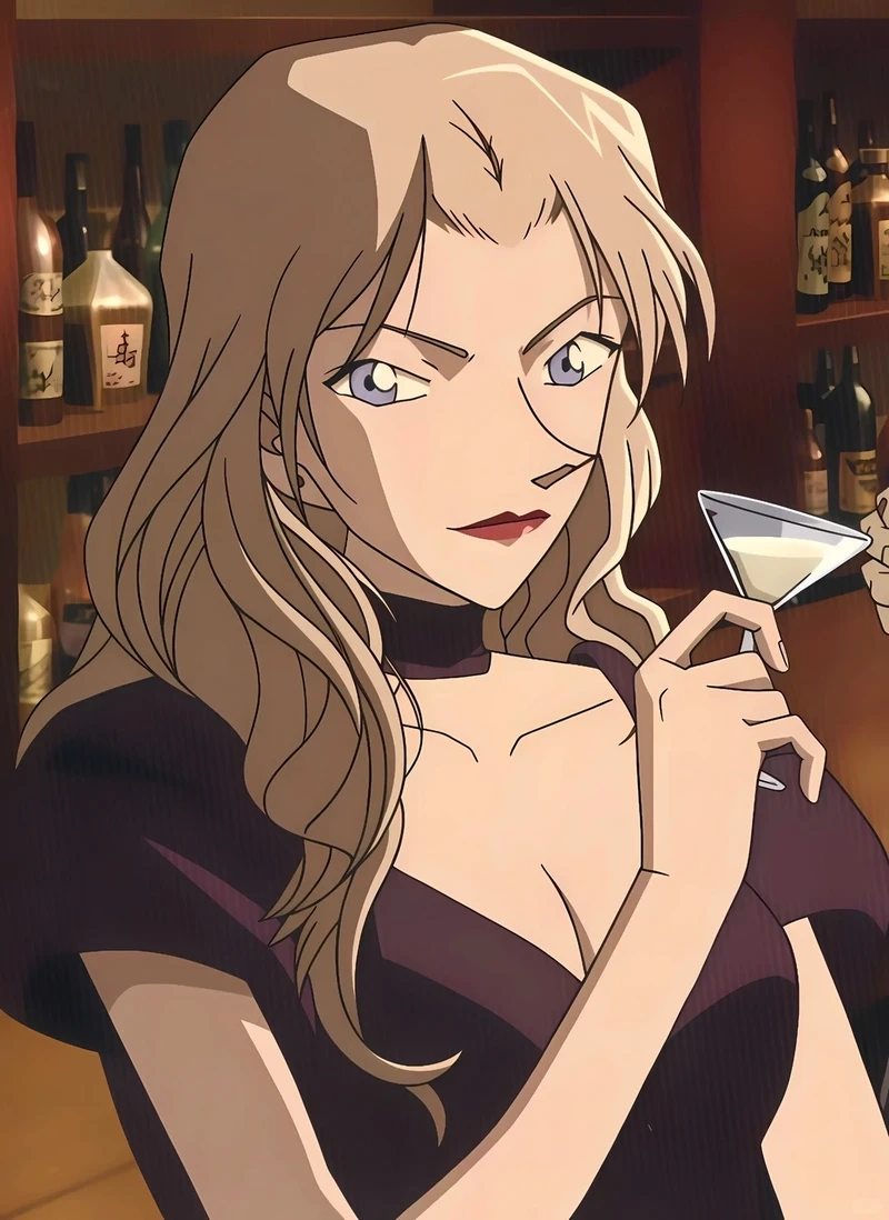 Thần thái lạnh lùng của vermouth anime ngầu